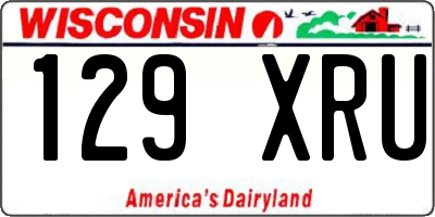 WI license plate 129XRU