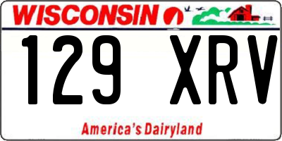 WI license plate 129XRV