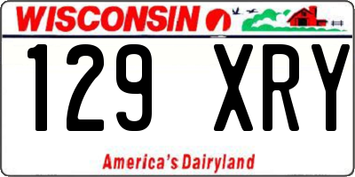 WI license plate 129XRY