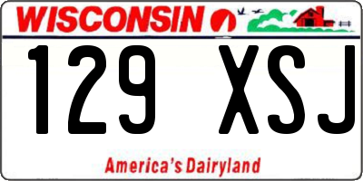 WI license plate 129XSJ