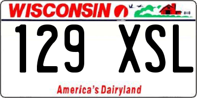 WI license plate 129XSL