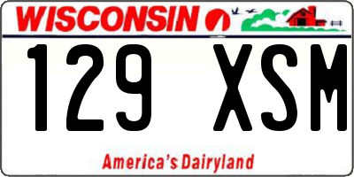 WI license plate 129XSM