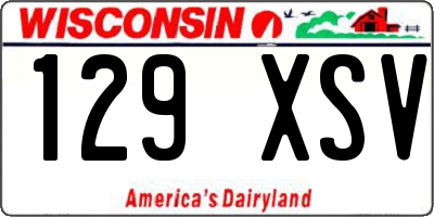 WI license plate 129XSV