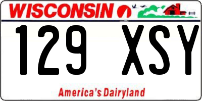 WI license plate 129XSY
