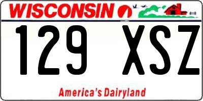 WI license plate 129XSZ