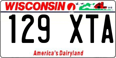 WI license plate 129XTA