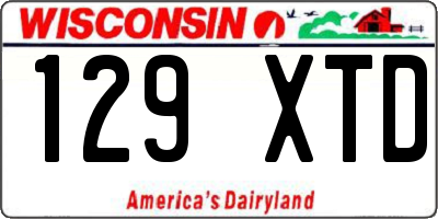 WI license plate 129XTD