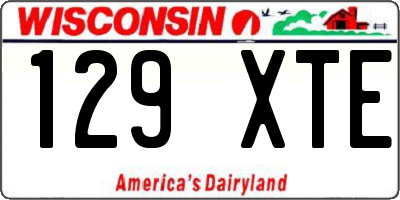 WI license plate 129XTE