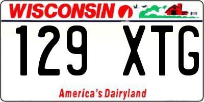 WI license plate 129XTG
