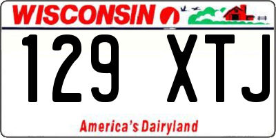 WI license plate 129XTJ