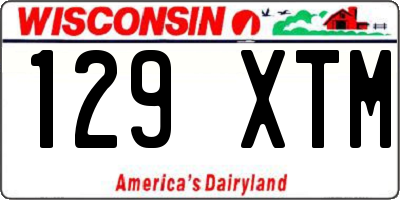 WI license plate 129XTM
