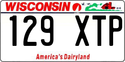 WI license plate 129XTP
