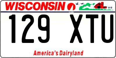 WI license plate 129XTU
