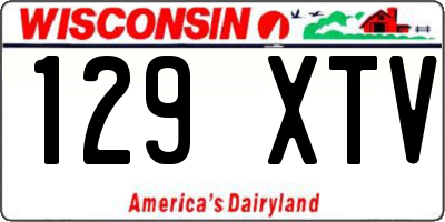 WI license plate 129XTV