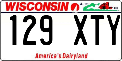 WI license plate 129XTY