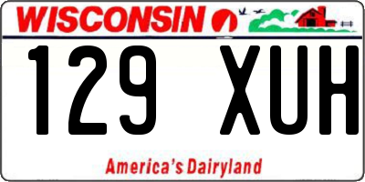WI license plate 129XUH