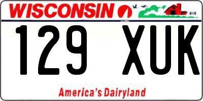 WI license plate 129XUK