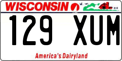 WI license plate 129XUM