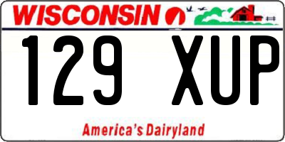 WI license plate 129XUP