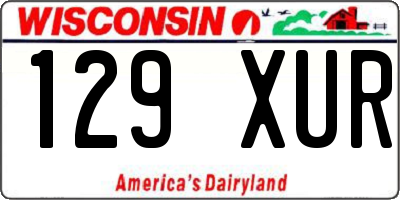WI license plate 129XUR
