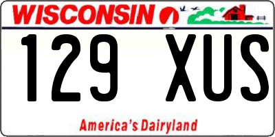 WI license plate 129XUS