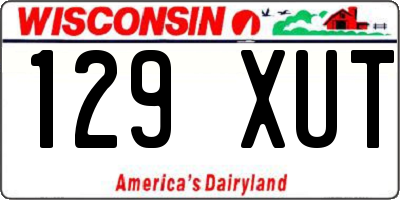 WI license plate 129XUT