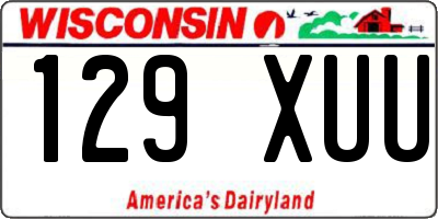 WI license plate 129XUU