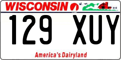 WI license plate 129XUY