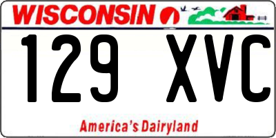 WI license plate 129XVC