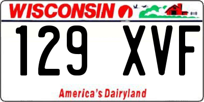WI license plate 129XVF