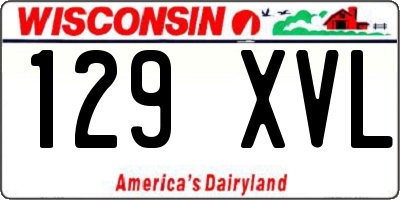 WI license plate 129XVL