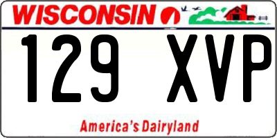 WI license plate 129XVP