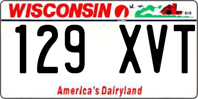 WI license plate 129XVT