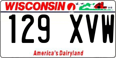 WI license plate 129XVW