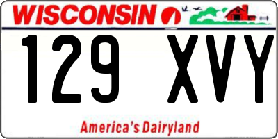 WI license plate 129XVY