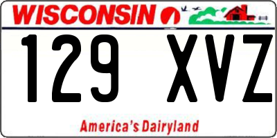 WI license plate 129XVZ