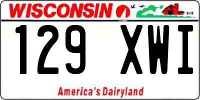 WI license plate 129XWI
