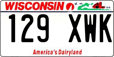 WI license plate 129XWK