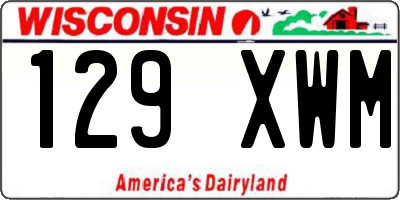 WI license plate 129XWM