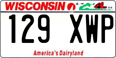 WI license plate 129XWP