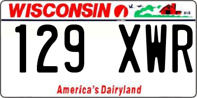 WI license plate 129XWR
