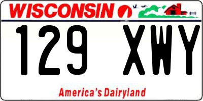 WI license plate 129XWY