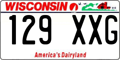 WI license plate 129XXG