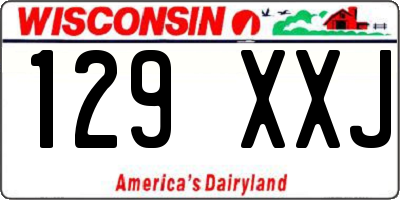 WI license plate 129XXJ