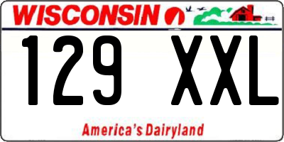 WI license plate 129XXL