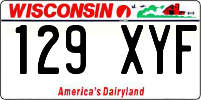 WI license plate 129XYF