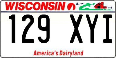 WI license plate 129XYI