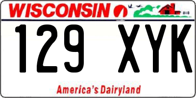 WI license plate 129XYK