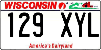 WI license plate 129XYL