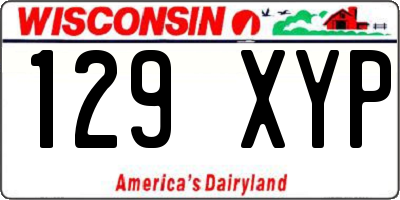 WI license plate 129XYP